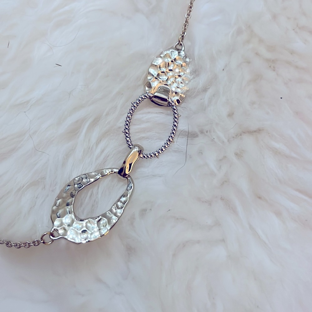 Alexis Bittar long gold and silver strand necklace